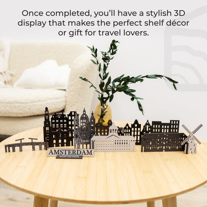 Wooden Travel Decor Memory City – Amsterdam