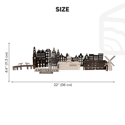 Wooden Travel Decor Memory City – Amsterdam