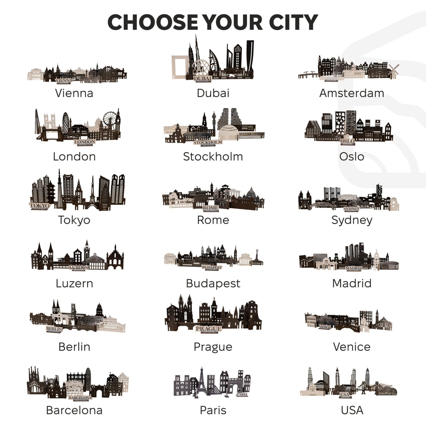 Wooden Travel Decor Memory City – Tokyo