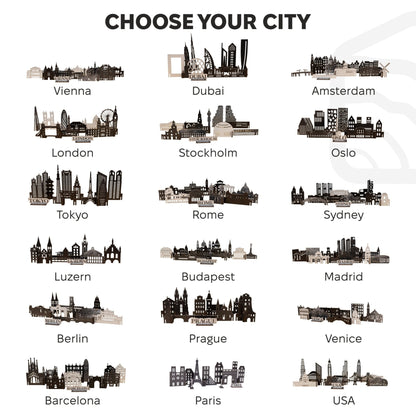 Wooden Travel Decor Memory City – Dubai