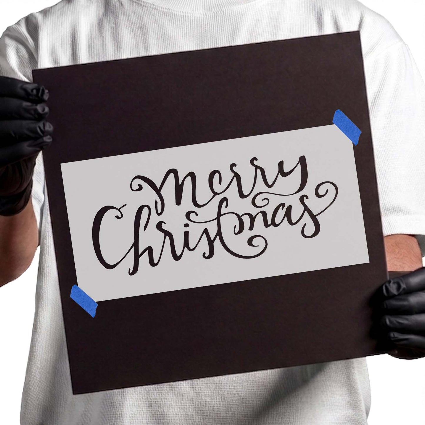 Merry Christmas Stencil