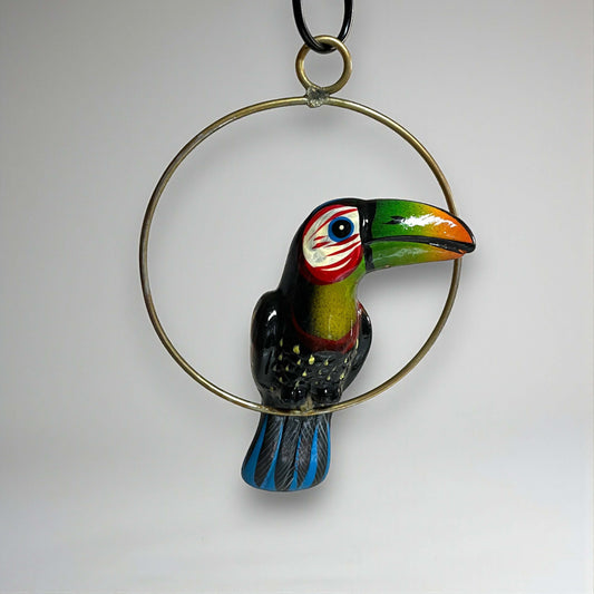 Mini Talavera Toucan | Handmade Hanging Decor