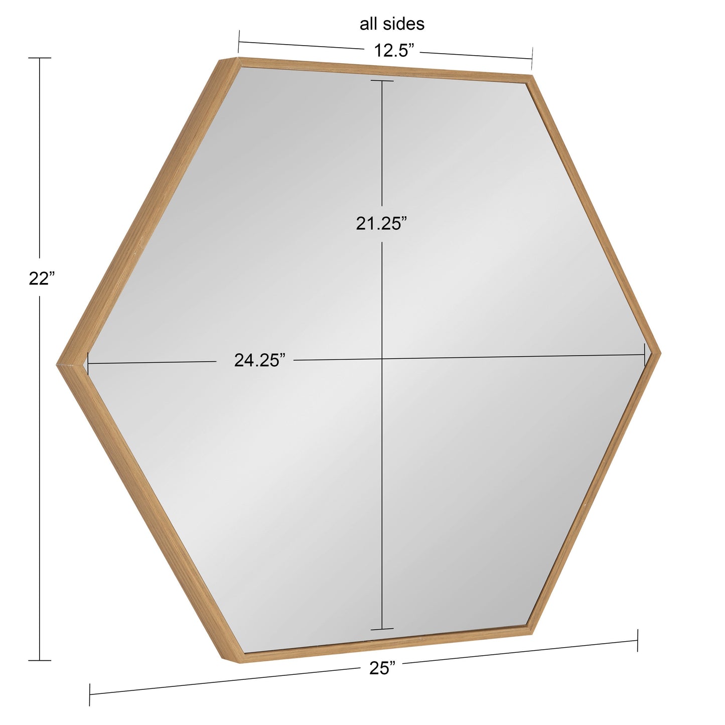 Rhodes Framed Hexagon Wall Mirror
