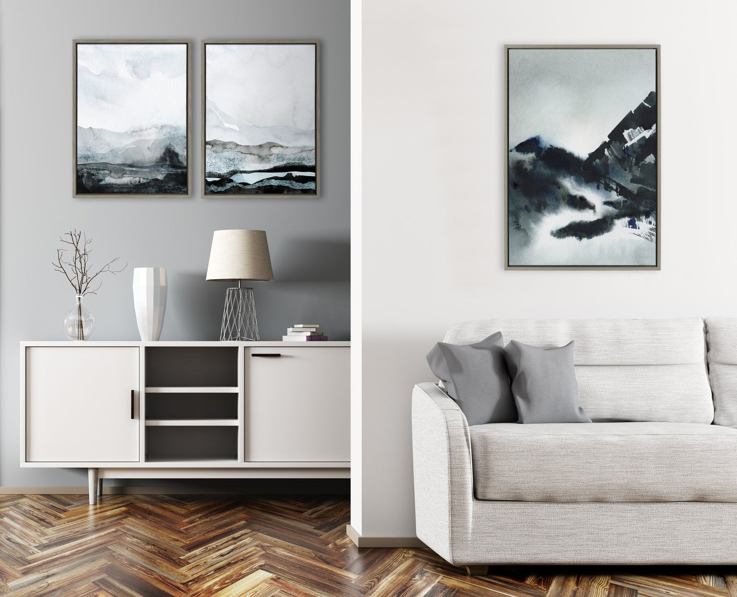 Sylvie Close Your Eyes and Remember 4 Framed Canvas by Maja Mitrovic of Makes My Day Happy