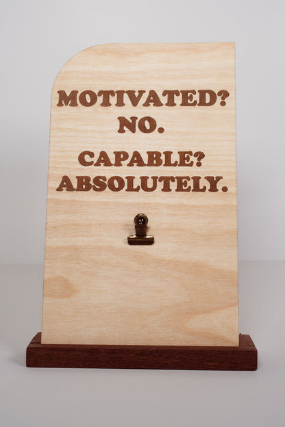 Wooden Message Board with Clip