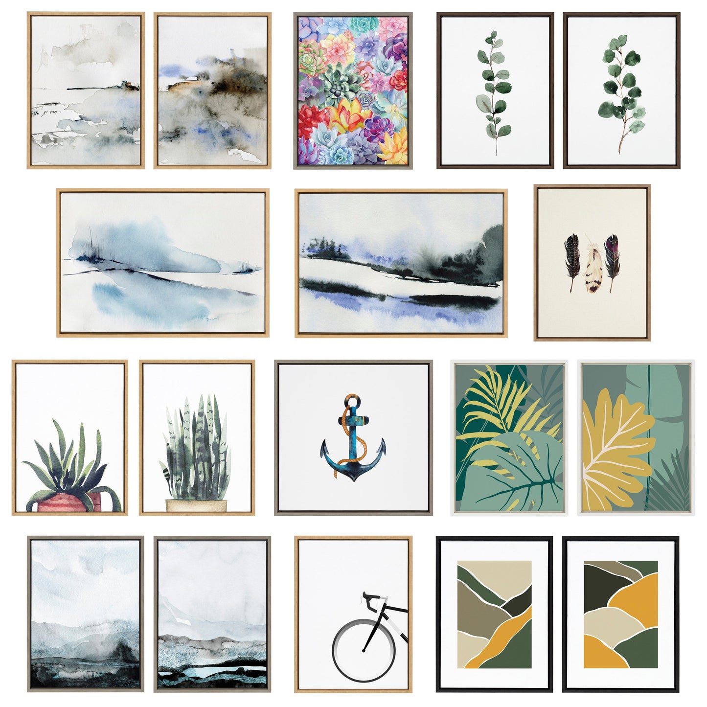 Sylvie Close Your Eyes and Remember 4 Framed Canvas by Maja Mitrovic of Makes My Day Happy