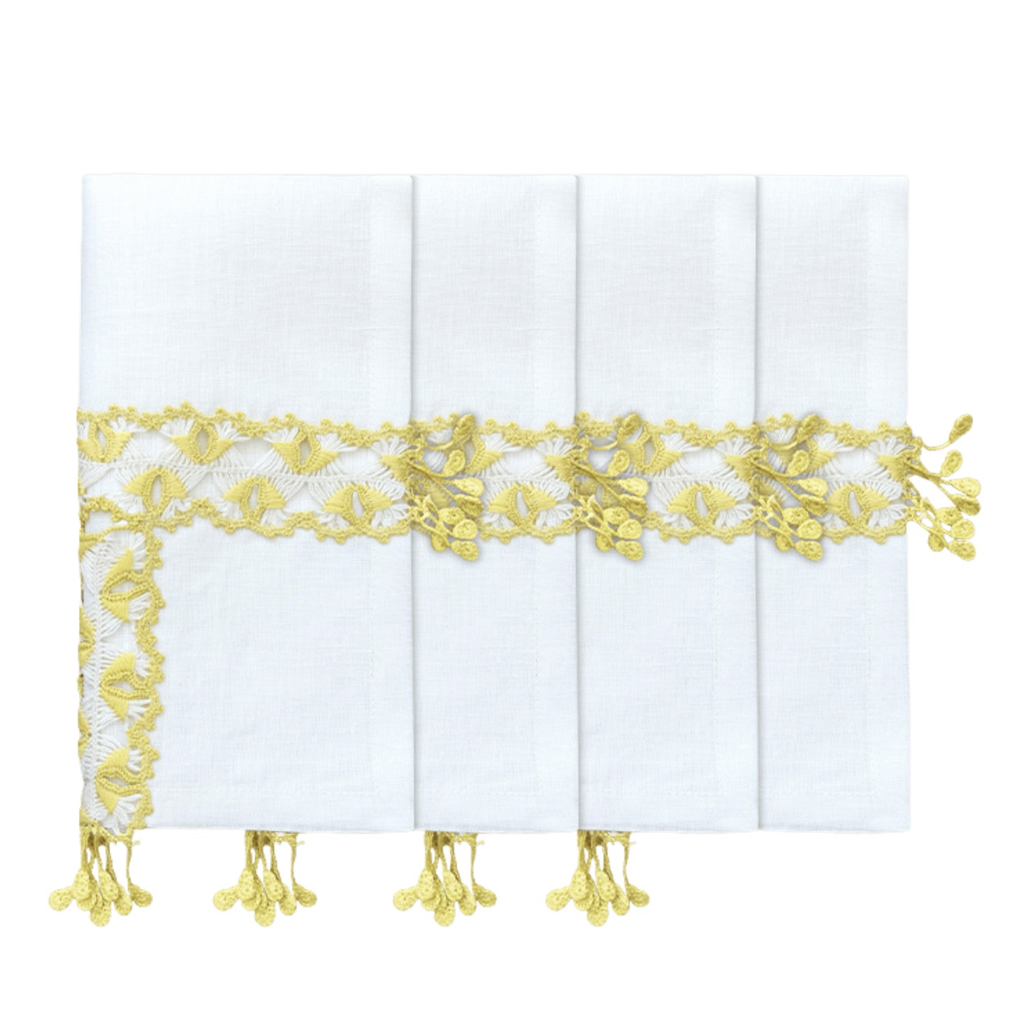 Hand Crochet Napkins 18" x 18" (Set of 4)