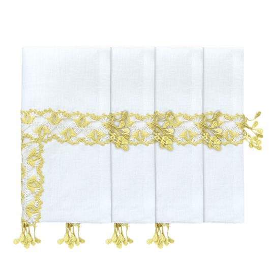 Hand Crochet Napkins 18" x 18" (Set of 4)