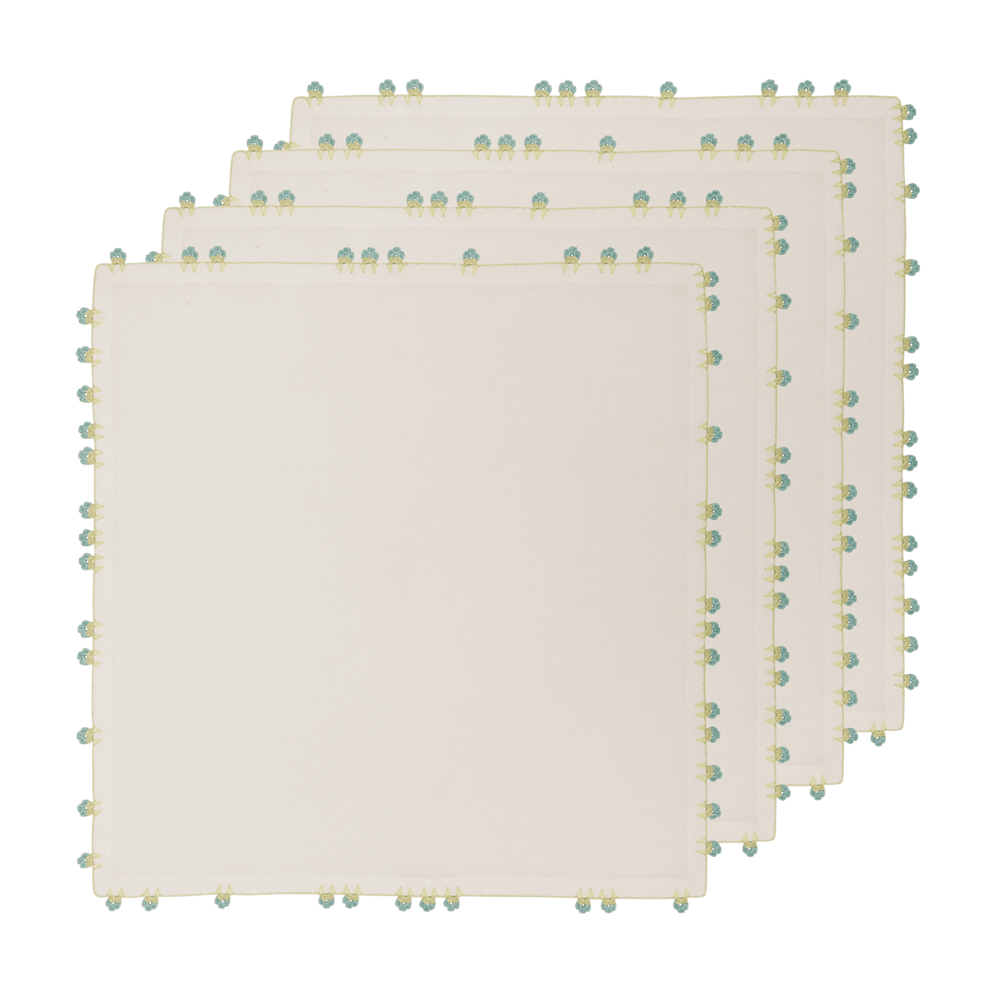 Hand Crochet Napkins 18" x 18" (Set of 4)