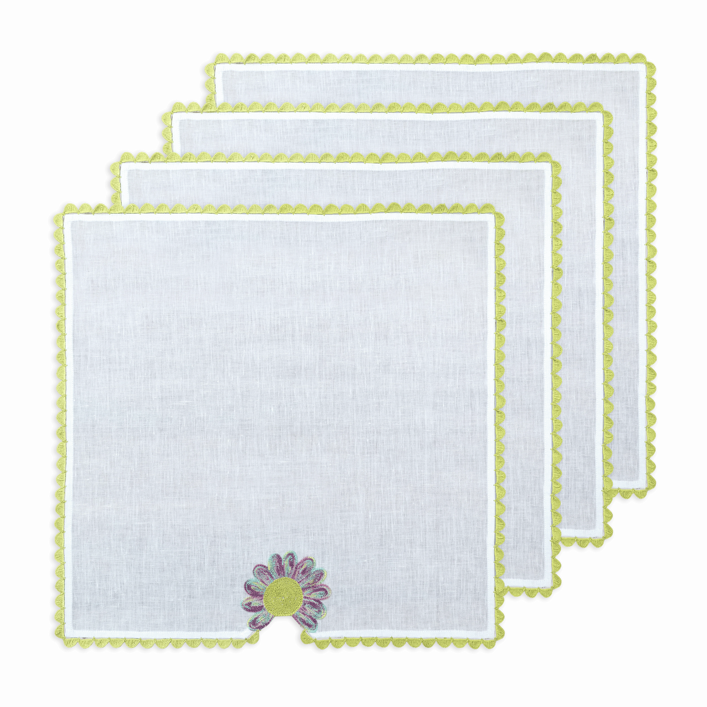Hand Crochet Napkins 18" x 18" (Set of 4)
