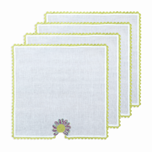 Hand Crochet Napkins 18" x 18" (Set of 4)