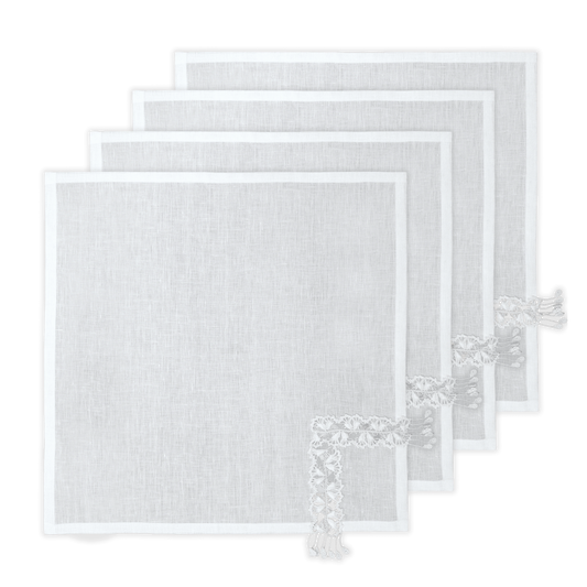 Hand Crochet Napkins 18" x 18" (Set of 4)