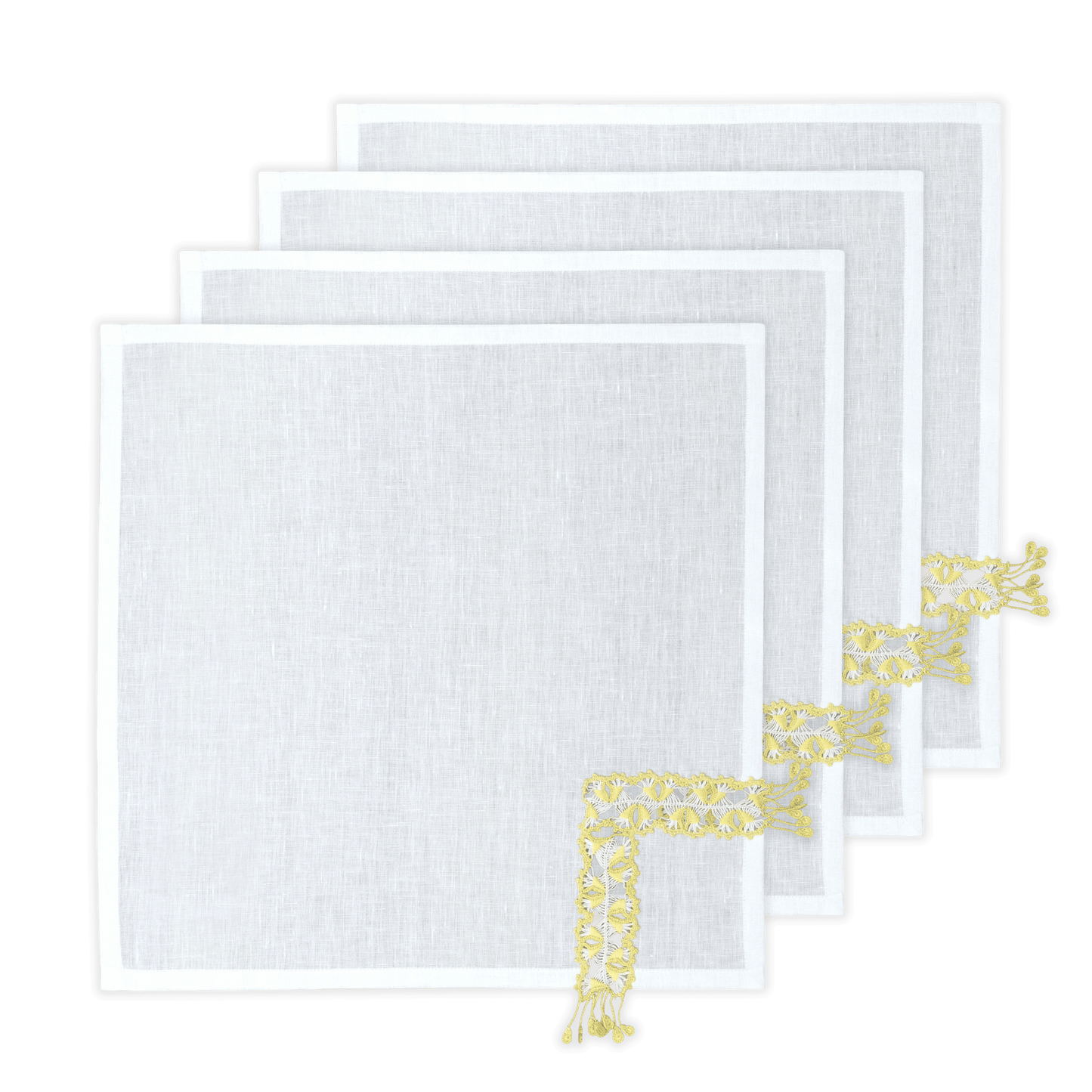 Hand Crochet Napkins 18" x 18" (Set of 4)