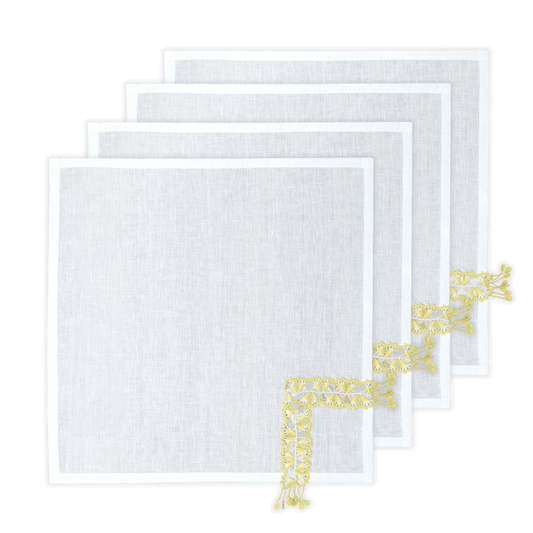 Hand Crochet Napkins 18" x 18" (Set of 4)