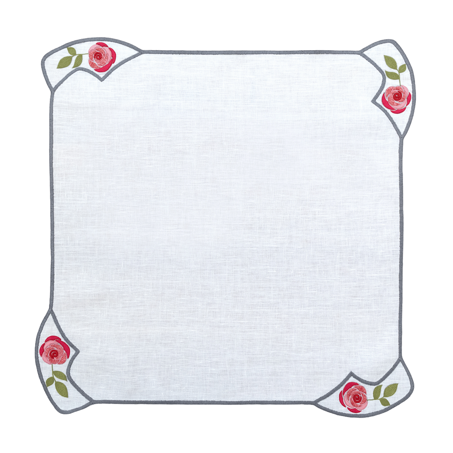 Hand Embroidered Heirloom Petals Napkins 18" x 18" (Set of 4)