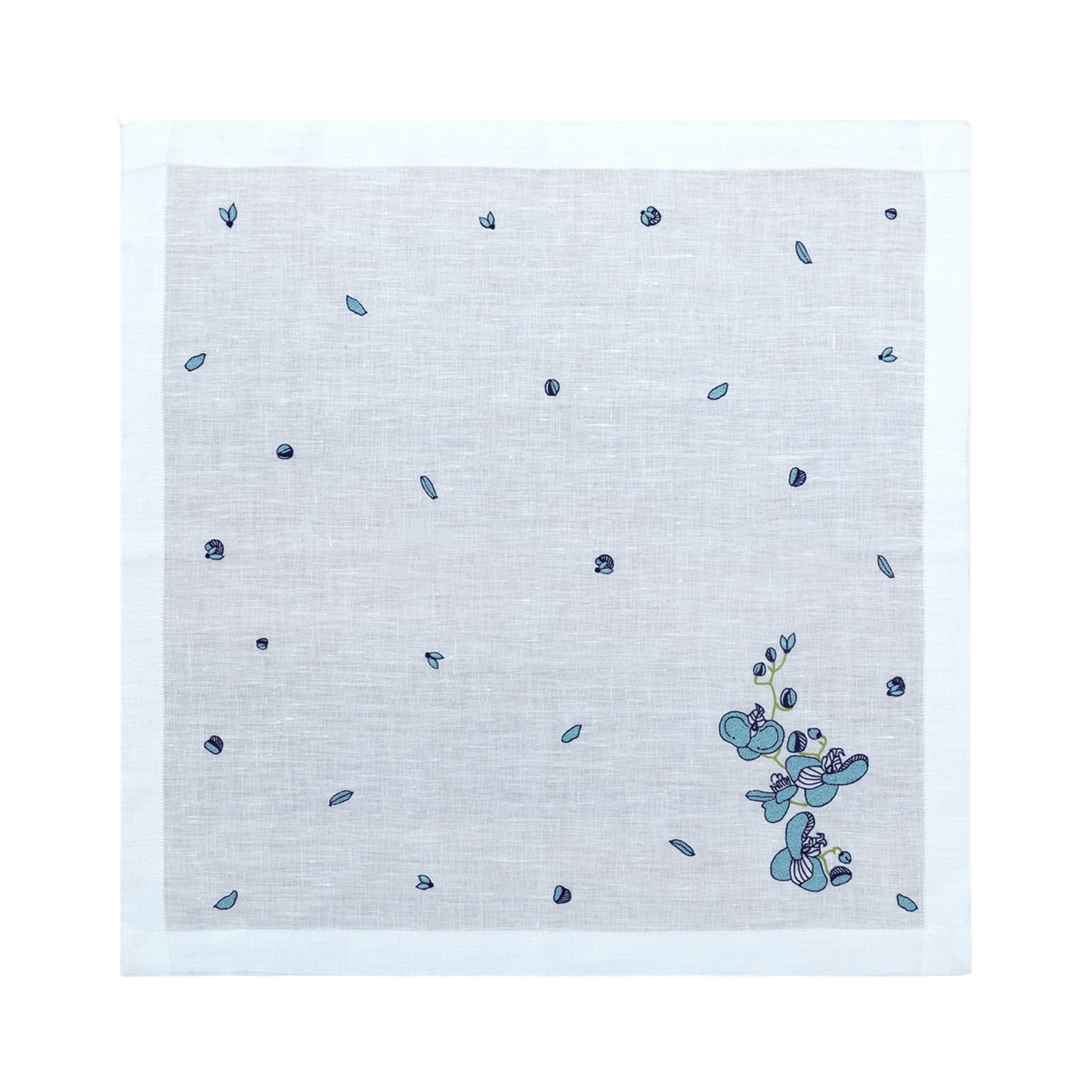 Hand Embroidered  Vintage Floral Napkins 18" x 18" (Set of 4)