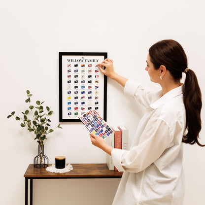 Poster Travel Tracker States USA
