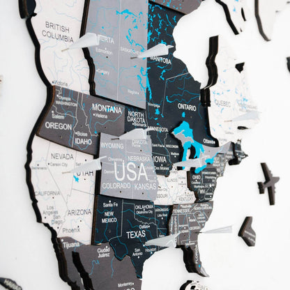 Bundle: Colored Map and Airplanes Pins
