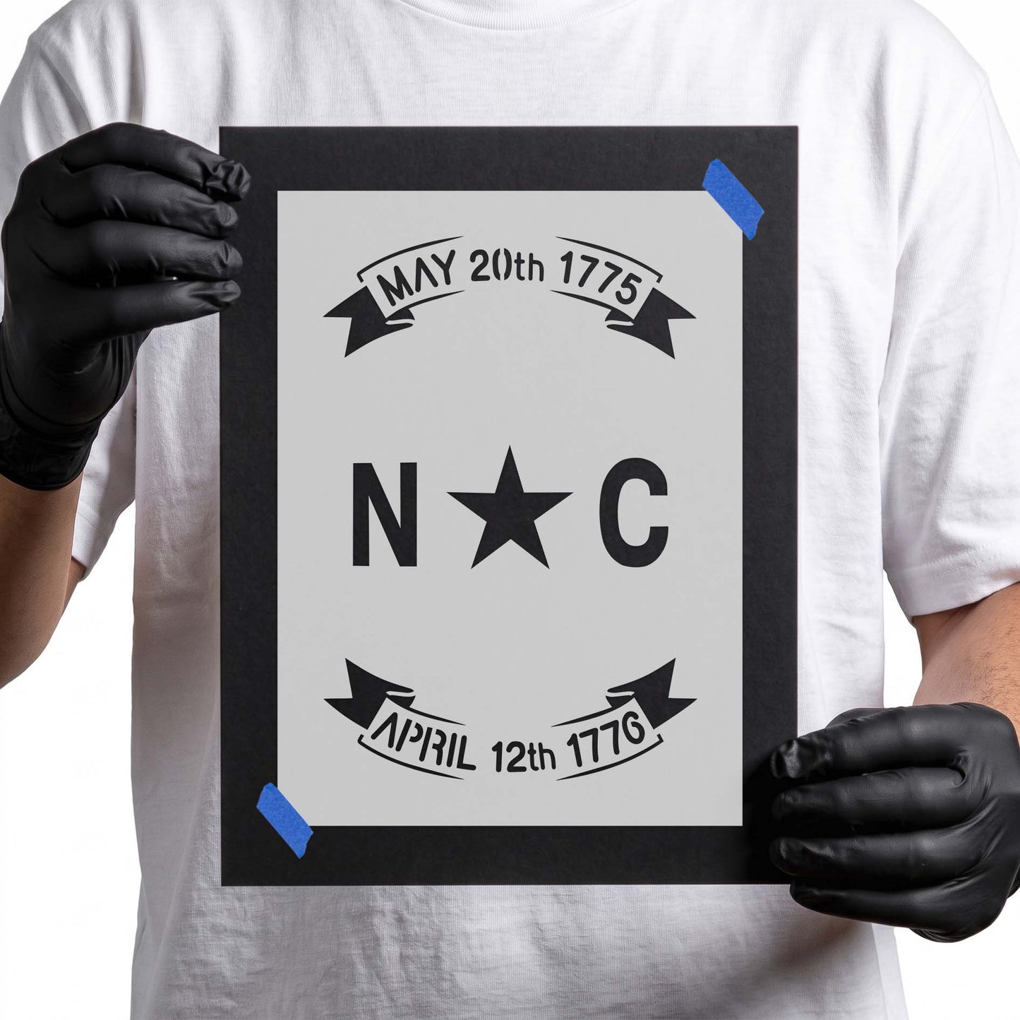 North Carolina State Flag Stencil