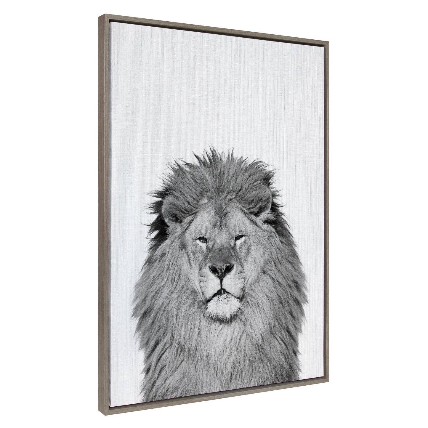 Sylvie Lion Framed Canvas by Simon Te Tai