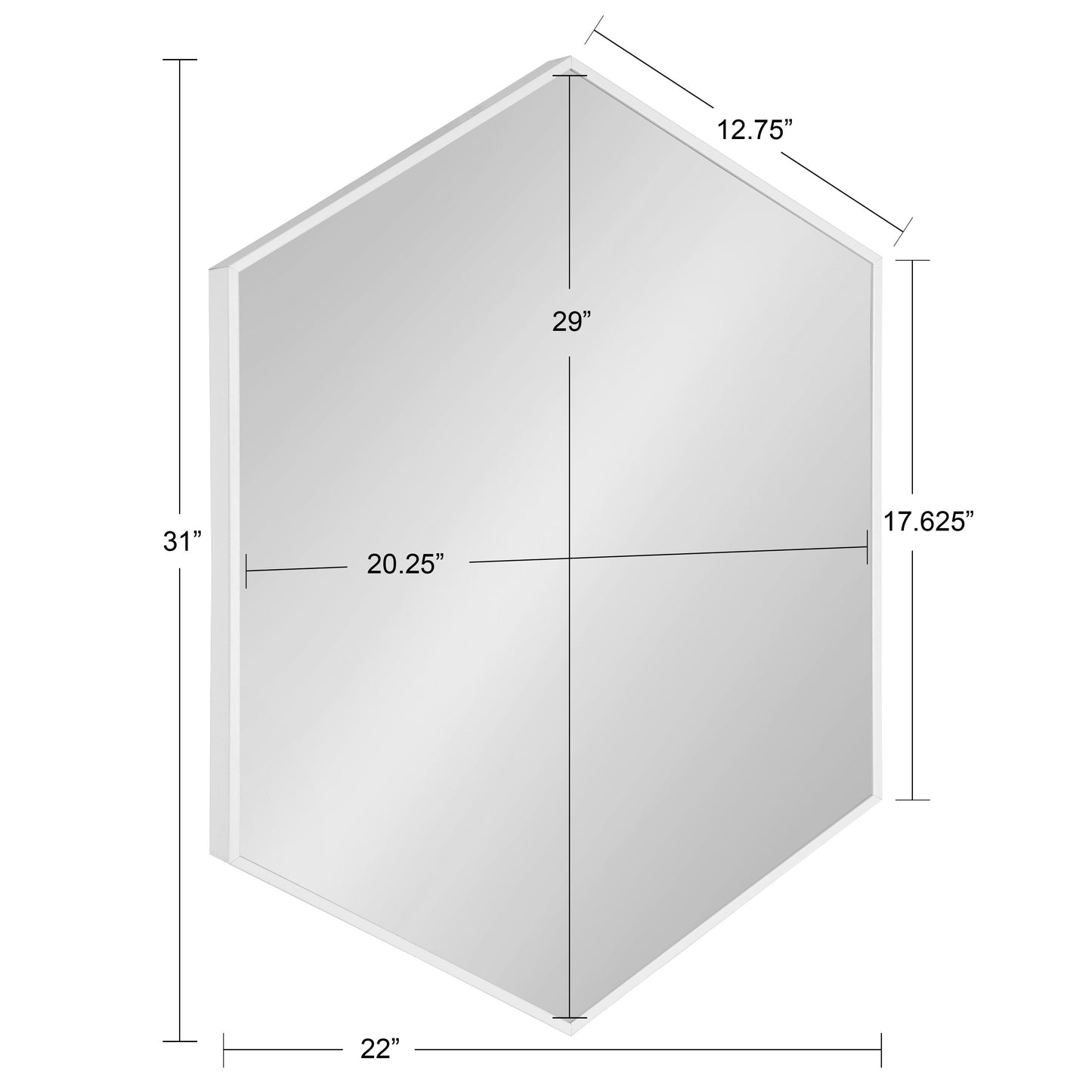 Rhodes Framed Hexagon Wall Mirror
