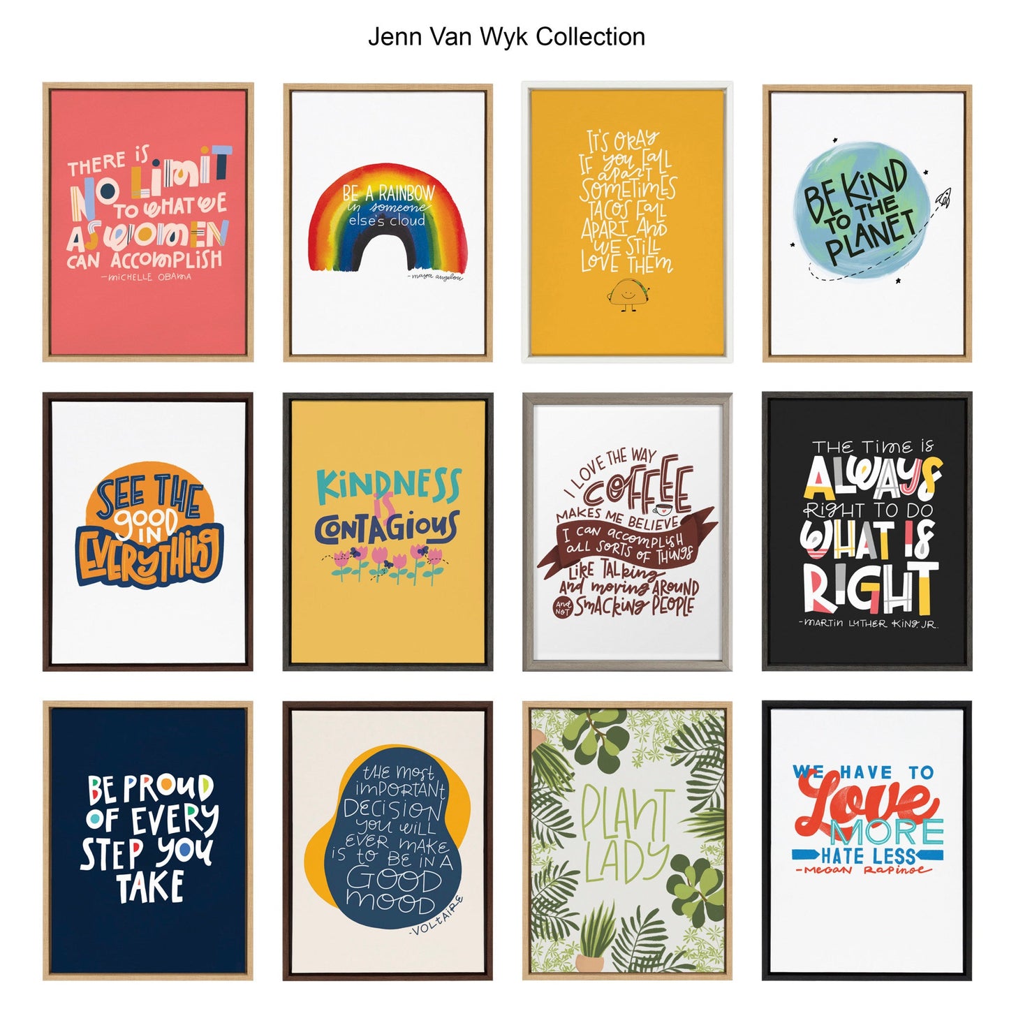 Sylvie Plant Lady Framed Canvas by Jenn Van Wyk of Jenn Pens it All