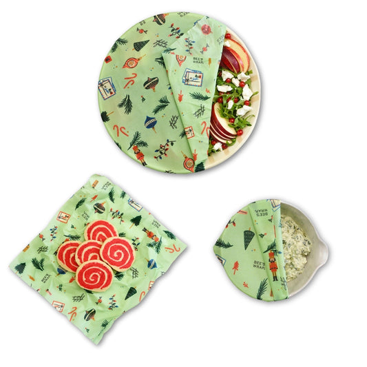 Christmas Print Bee's Wrap Assorted 3-Pack