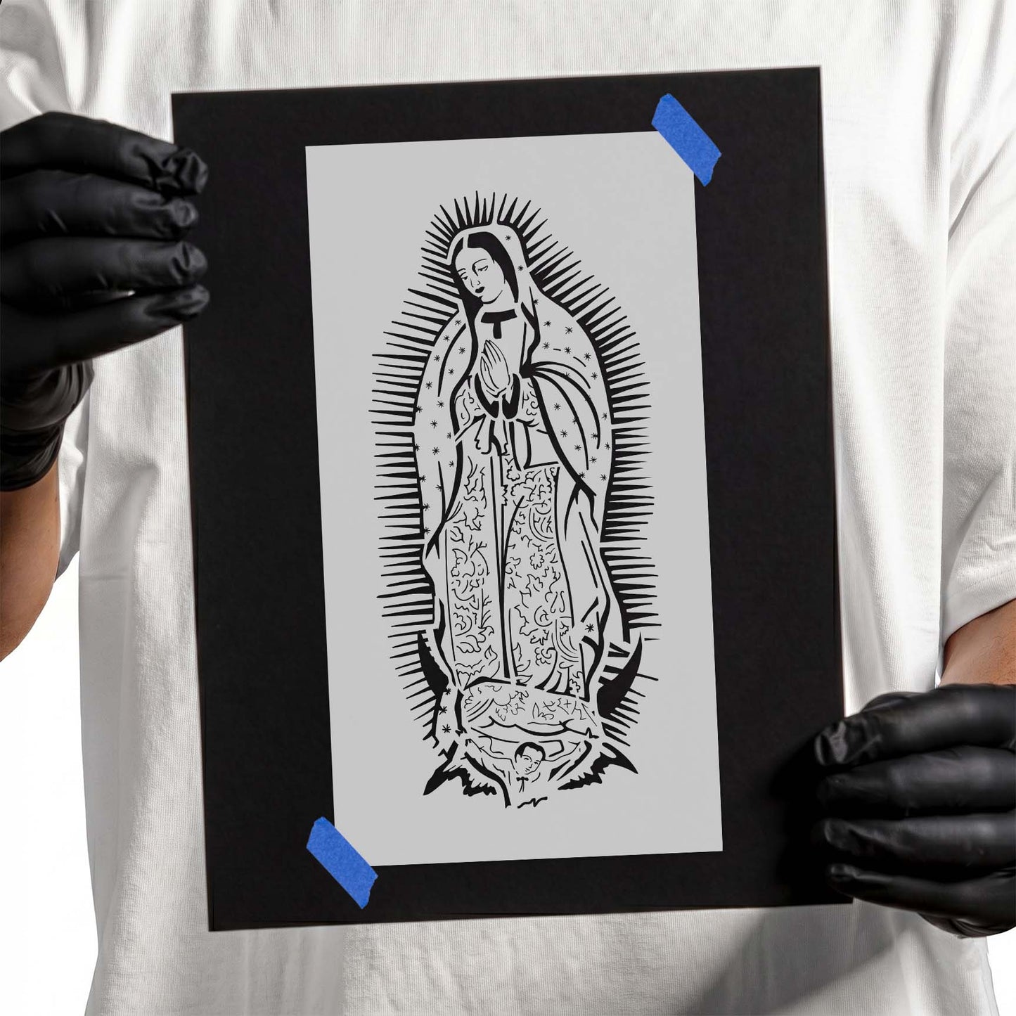 Our Lady of Guadalupe Stencil