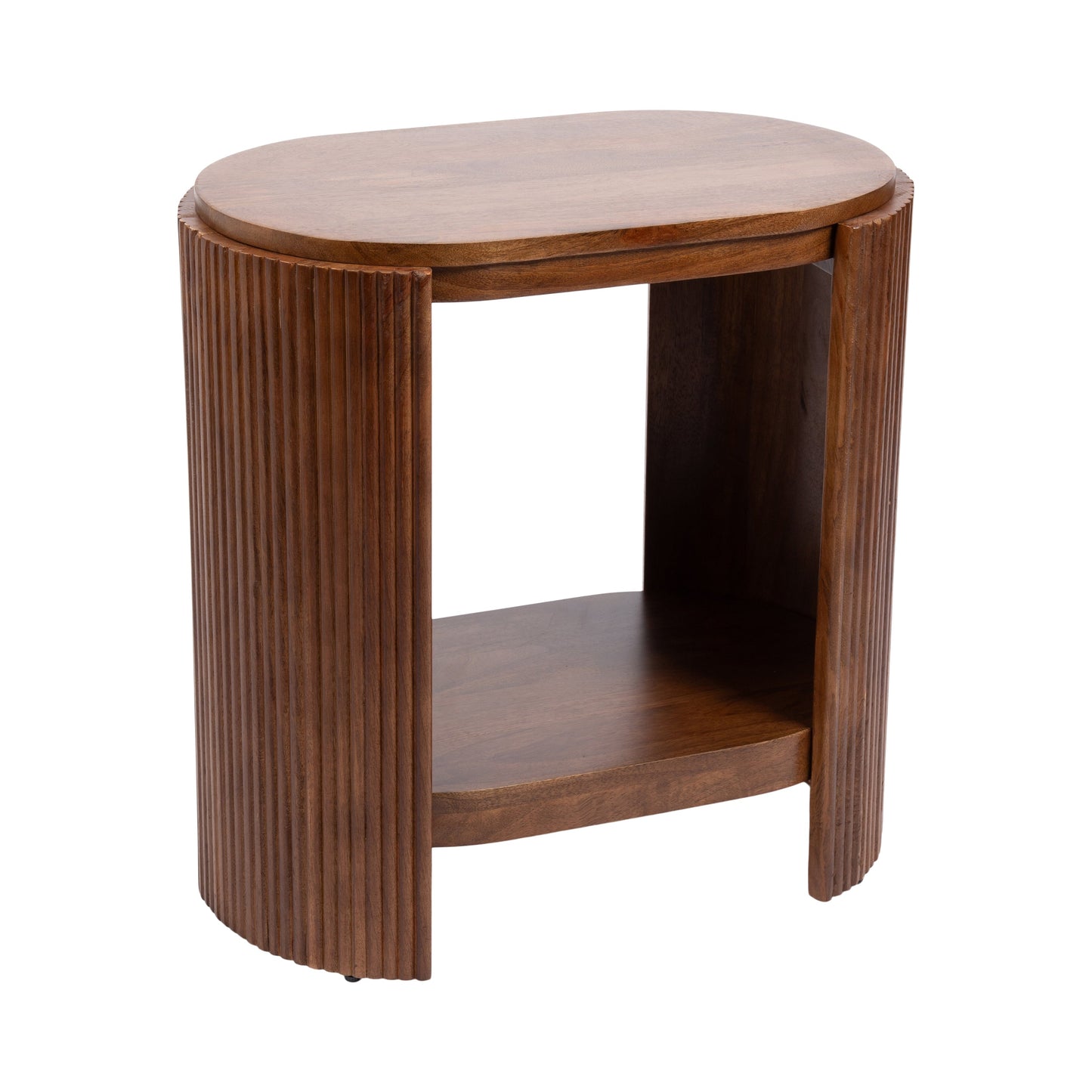 Cakora Capsule Wood Side Table