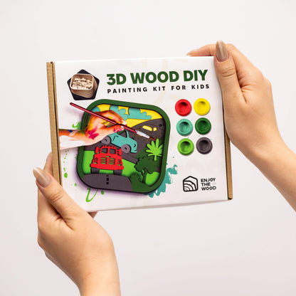 3D DIY Wood Painting Kit for Kids – Cars