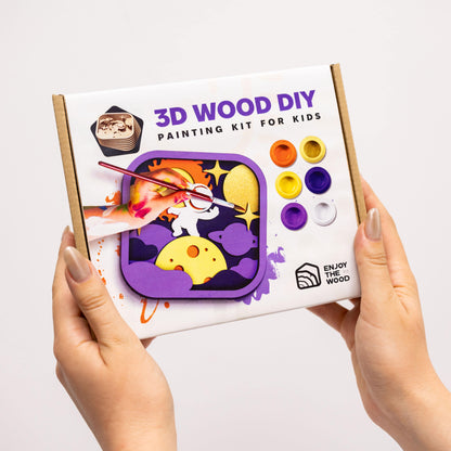 3D DIY Wood Painting Kit for Kids – Space