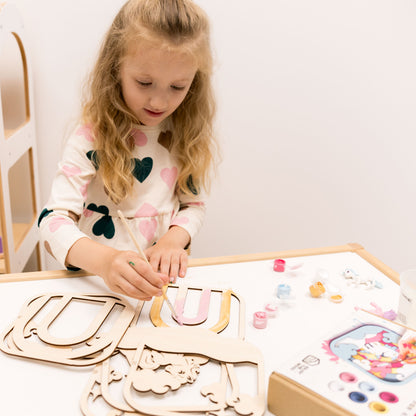 3D DIY Wood Painting Kit for Kids – Unicorn