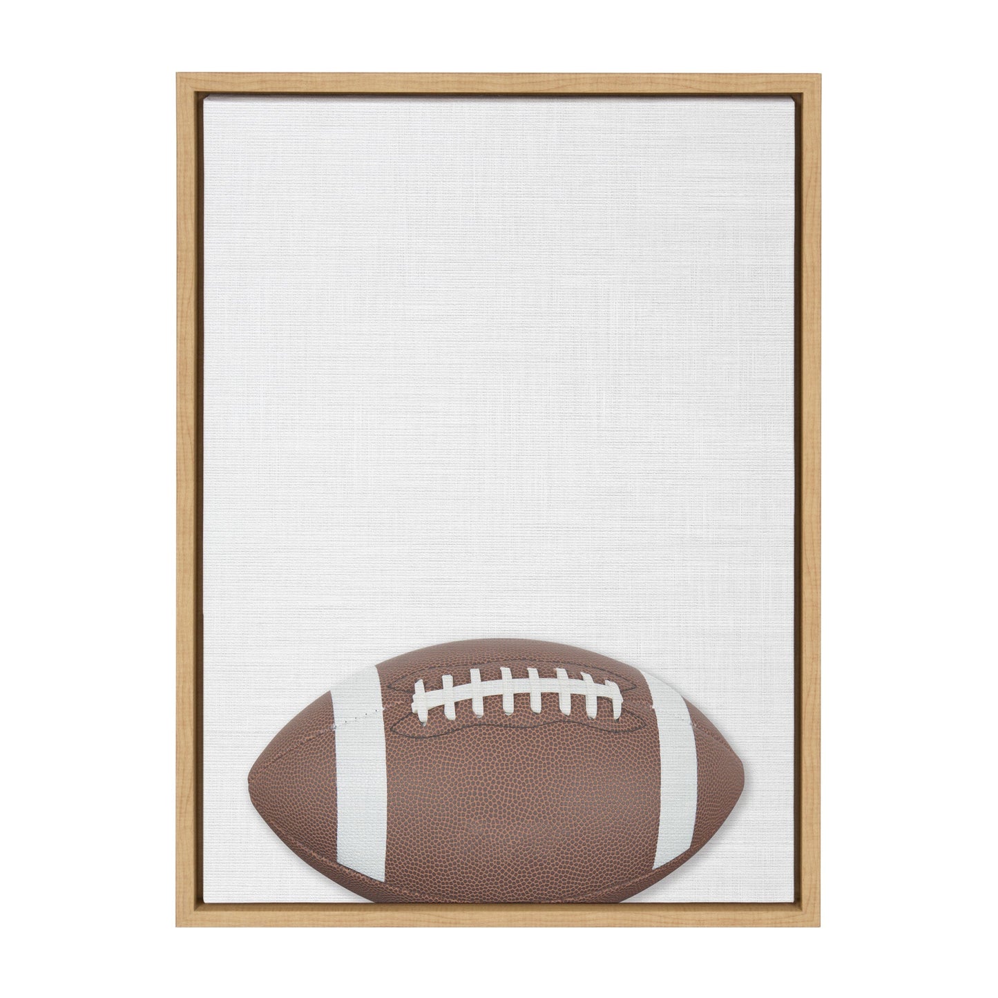 Sylvie Color Football Portrait Framed Canvas, Natural 18x24