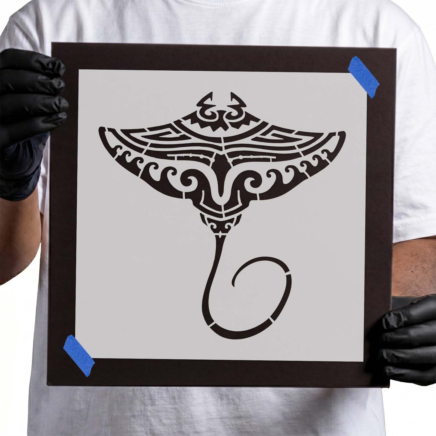 Polynesian Style Stingray Stencil