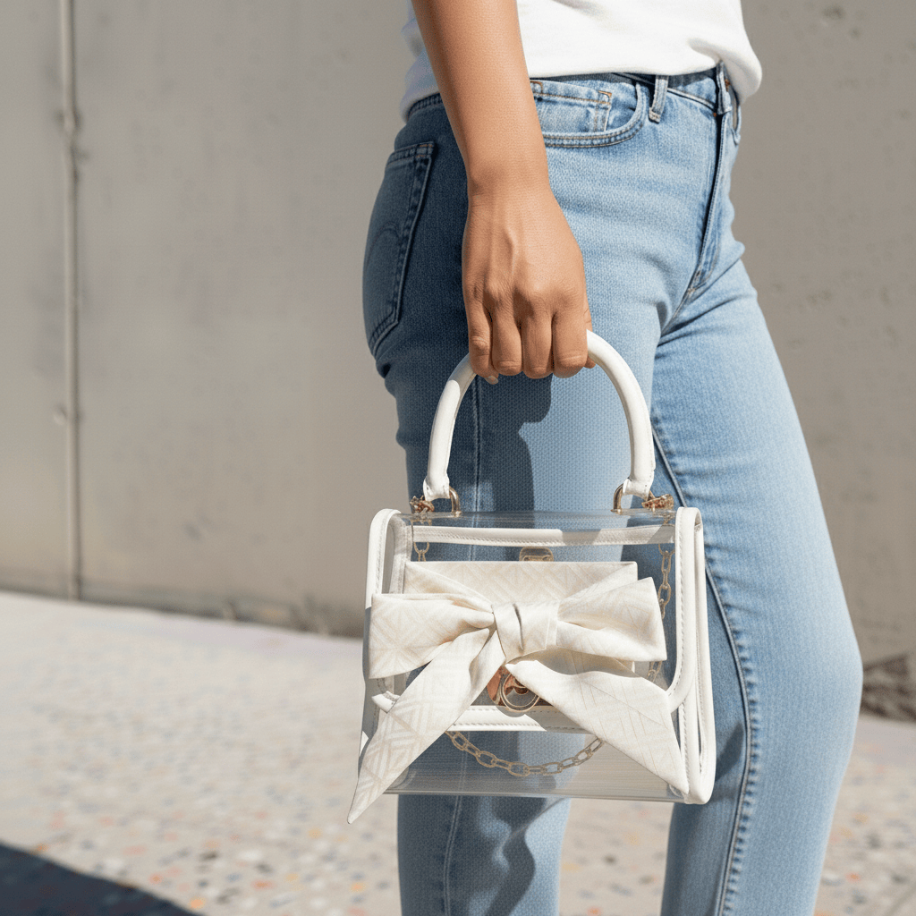 Bow On The Go Clear Crossbody Handbag