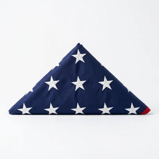 Pre Folded American Flag, American Flag Comes Folded - Fit 3'x5' American Flag.