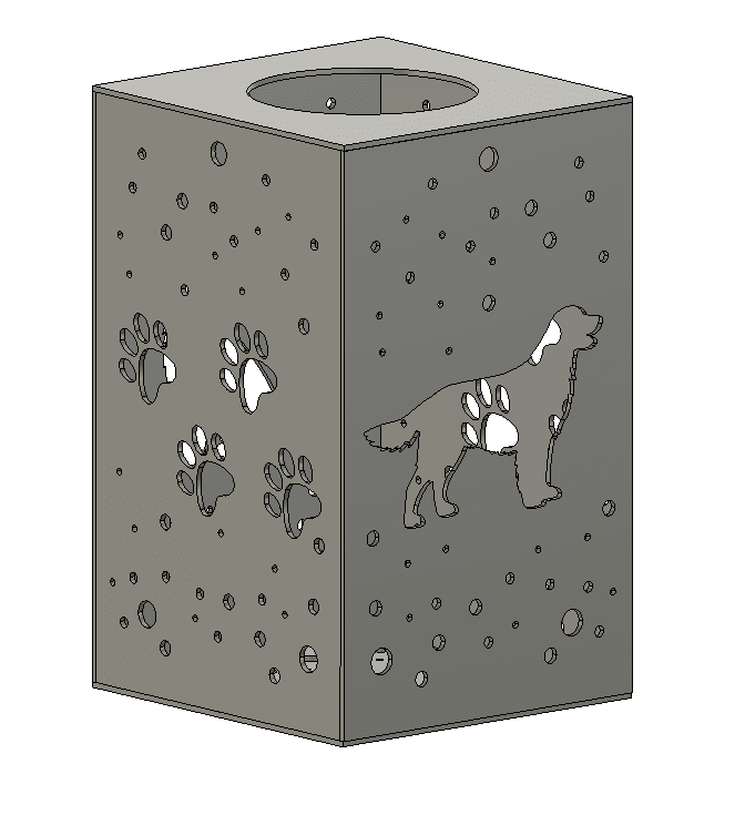 Puppy Cube Steel Hanging Solar Light | 6.5 in. | Pick a Breed