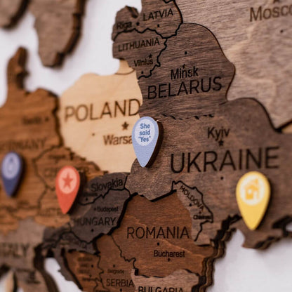 Wooden Location Pins