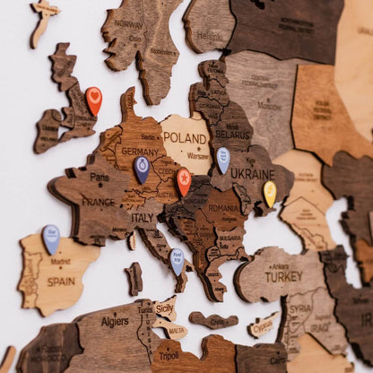 Wooden Location Pins