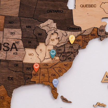 Wooden Location Pins