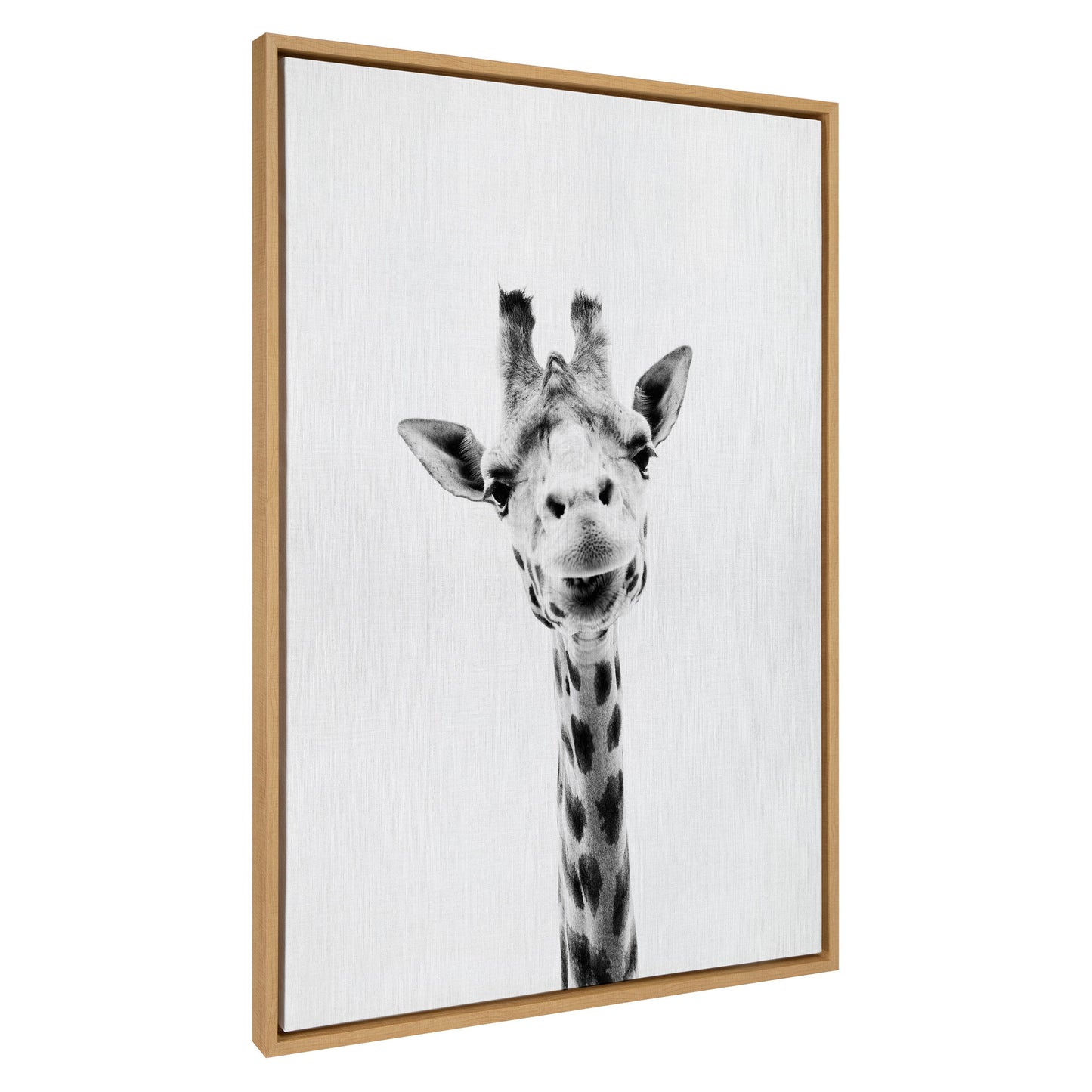 Sylvie Giraffe Framed Canvas by Simon Te of Tai Prints