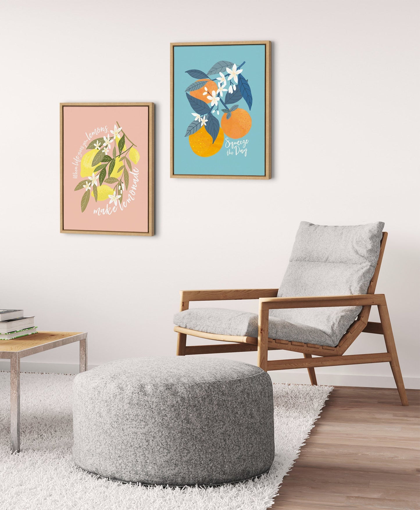 Sylvie 551 Oranges Framed Canvas by Mia Charro