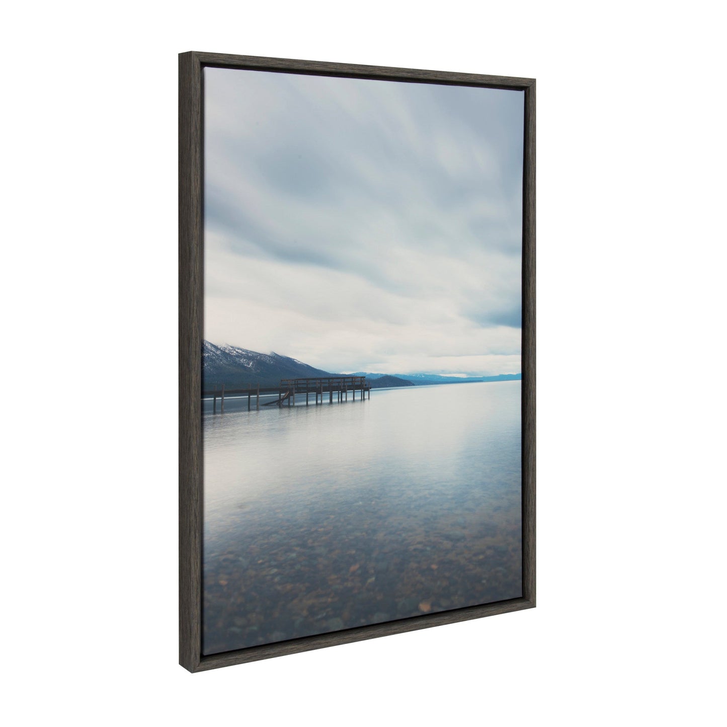 Sylvie Lake Tahoe Reflections Framed Canvas by Laura Evans