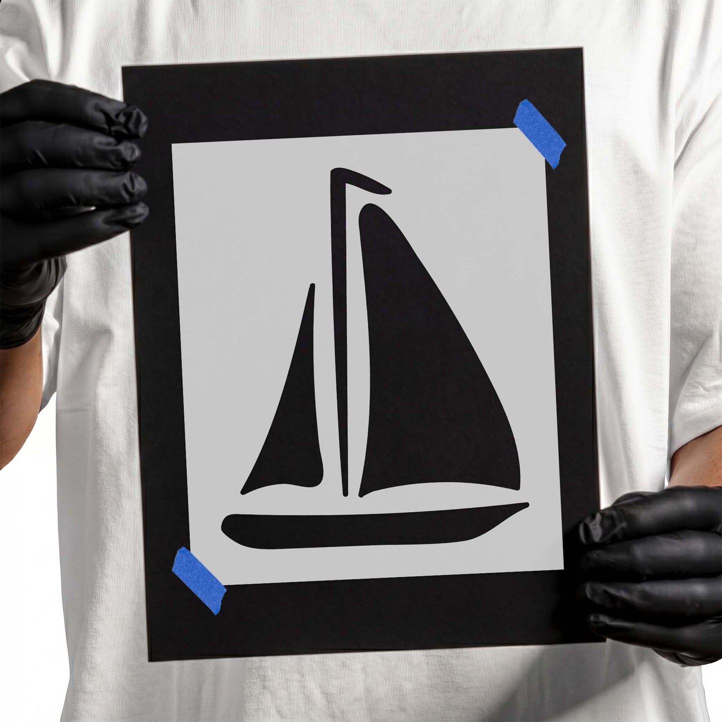 Quick Sailboat Stencil