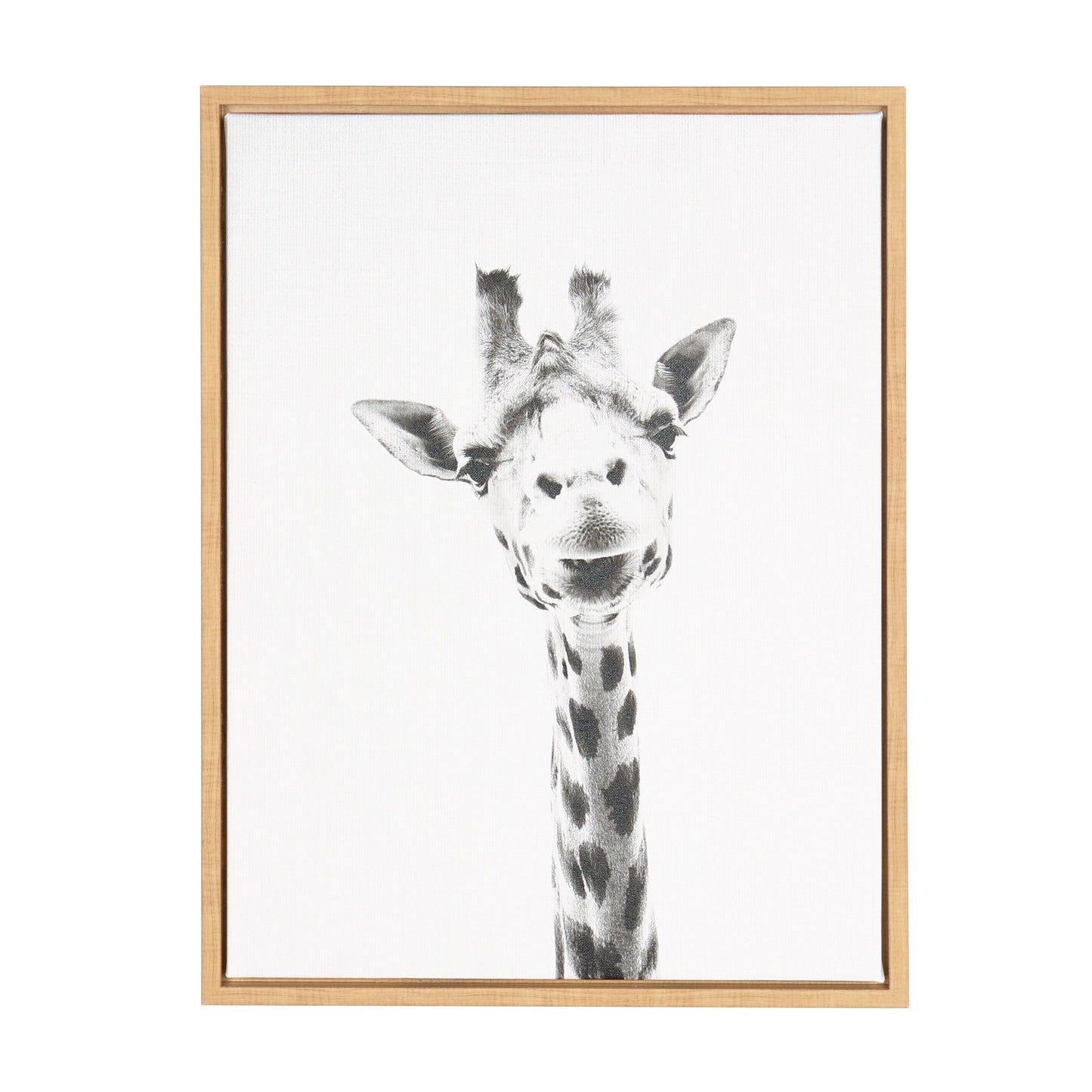 Sylvie Giraffe Framed Canvas by Simon Te of Tai Prints