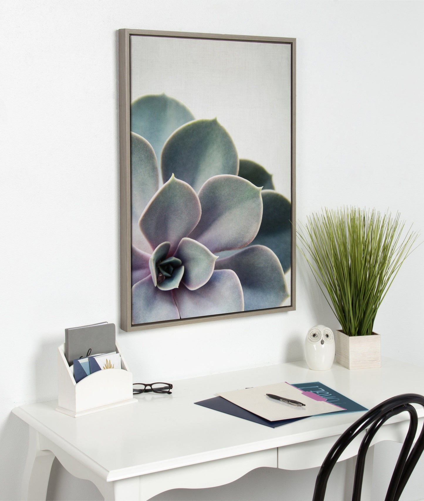 Sylvie Succulent 5 Framed Canvas by F2 Images