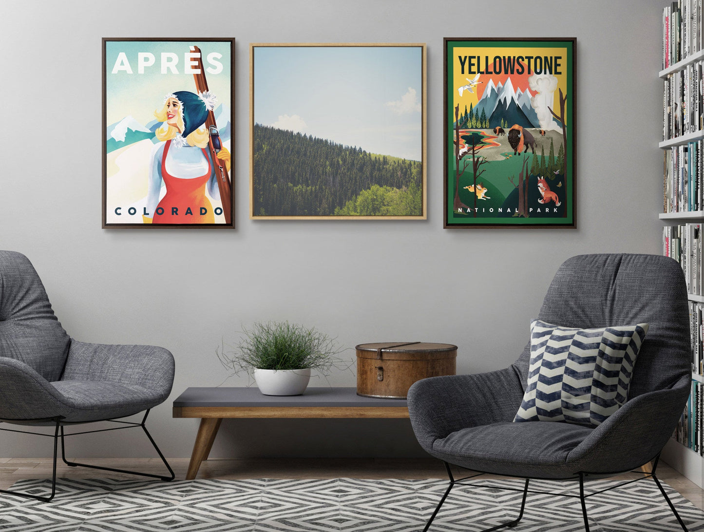 Sylvie Above the Tree Line Framed Canvas by Laura Evans