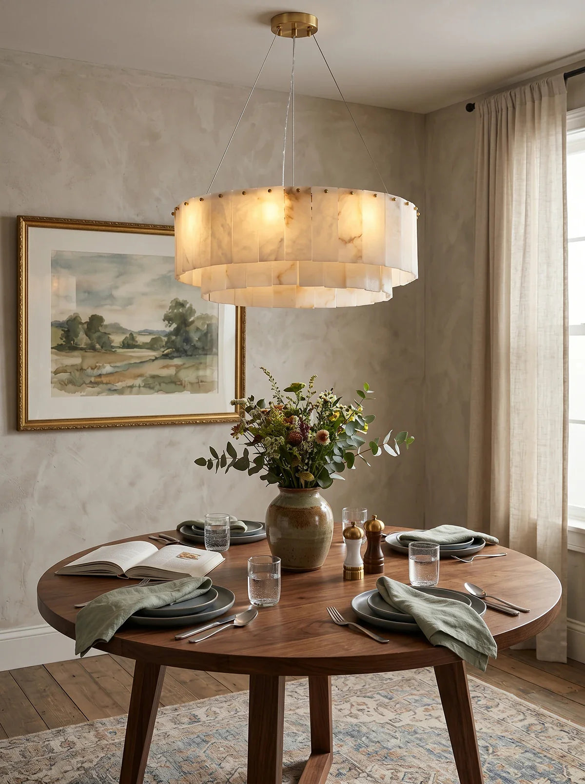 Rock Alabaster Chandelier