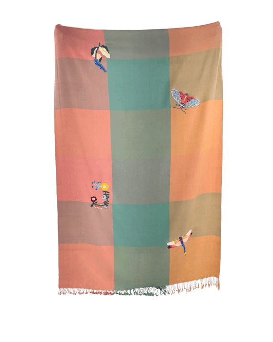 Handwoven Merino Wool Throw 48 × 76 In