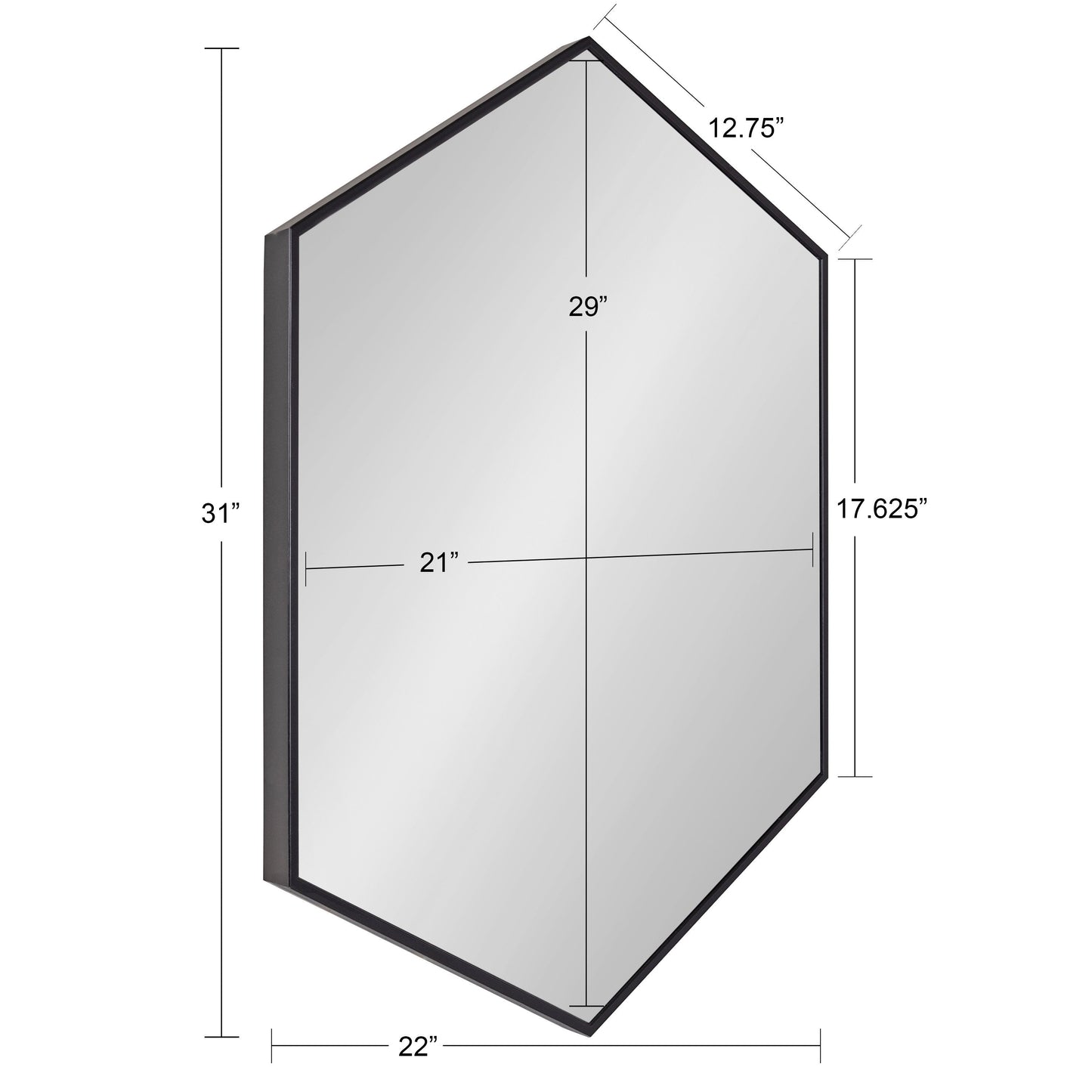 Rhodes Framed Hexagon Wall Mirror
